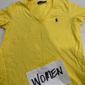 Ralph Lauren Yellow V-Neck T-Shirt